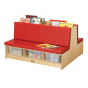 Jonti-Craft Read-a-Round Couch Classroom Storage (Shown in Red)