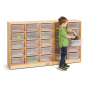 Jonti-Craft 25 Tub Mobile Classroom Storage with Clear Tubs