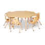 Jonti-Craft Purpose Plus 60" D Six-Leaf-Shaped Elementary School Table