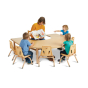 Jonti-Craft Purpose Plus 66" W x 60" D Horseshoe Elementary School Table
