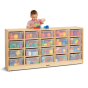 Jonti-Craft 20 Tub Mobile Classroom Storage with Clear Tubs