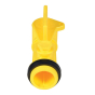 Vestil Polyethylene Bung Jumbo Manual Drum Faucet 2" Yellow, Pack of 3