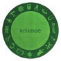 Joy Carpets STEM Classroom Rug, Science (Shown in Round)