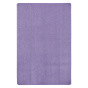 Joy Carpets Just Kidding 4' x 6' Rectangle Solid Color Classroom Rug, Very Violet