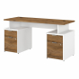 Bush Business Furniture Jamestown 60" W Straight Front Double Pedestal Office Desk