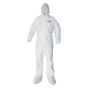 KleenGuard A40 Elastic-Cuff, Ankle, Hood & Boot Coveralls, White, 3X-Large, 25/Pack