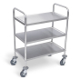 Luxor 3-Shelf 16" x 26" Stainless Steel Utility Cart 200 lb Load