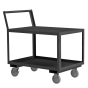 Durham Steel 2-Shelf 1200 lb Load 24" x 50" Low Deck Stock Cart With 1.5" Lip