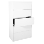Office Star 5-Drawer 36" W Lateral File Cabinet, Letter & Legal (Shown in White)