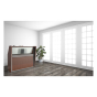 Linea Italia 48" W Straight Modern Office Reception Desk with Clear Acrylic Panel