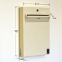 Protex LPD-161 Letter-Size Wall Drop Box With Tubular Key