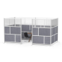 Luxor Modular 53" W x 48" H Room Divider Wall System Add-On Wall