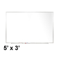 Ghent M2-35-4 5 ft. x 3 ft. Aluminum Frame Melamine Whiteboard