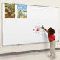 Best-Rite ABC Trim 8' x 4' Porcelain Magnetic Whiteboard with Maprail