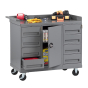 Tennsco Mobile Workbench with 1 Cabinet, 8 Drawers