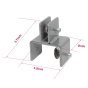 Boss Panel & Cubicle Mounting Bracket for Clamp-On Sneeze Guards, Pack of 2