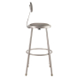 NPS 30" H Padded Round Science Lab Stool, Backrest