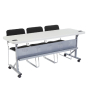 NPS Flip-n-Store 72" W x 24" D Nesting Training Table, Speckled Grey