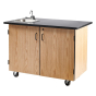 NPS Mobile Science Cabinet with Shelving and Sink