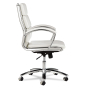 Alera Neratoli Slim Profile Leather Mid-Back Task Chair, White