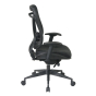 Office Star Space Seating Multifunction 300 lb. Mesh-Back Leather High-Back Executive Chair