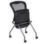 Office Star Pro-Line II Deluxe ProGrid Mesh-Back Fabric Armless Nesting Guest Chair, 2-Pack
