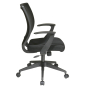 Office Star Work Smart Designer Mesh-Back Fabric Mid-Back Task Chair