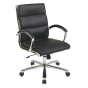 Office Star Work Smart Faux Leather Mid-Back Executive Office Chair (Shown in Black)