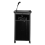 Oklahoma Sound Greystone Lectern with Speaker, Charcoal