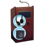 Oklahoma Sound Aristocrat Wireless Sound System Lectern, Battery & Headset Mic, Mahogany