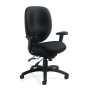 Offices to Go OTG11653 Multifunction Fabric Mid-Back Managers Chair - Shown in Black