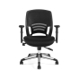 Offices to Go OTG11686B Mesh-Back Fabric Mid-Back Managers Chair - Shown in Black