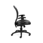 Offices to Go OTG11692 Adjustable Mesh-Back Luxhide Mid-Back Ergonomic Task Chair - Shown in Black