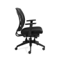 Offices to Go OTG2803 Mesh-Back Fabric Mid-Back Executive Office Chair - Shown in Black