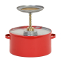 Eagle P-702 Metal 2 Quart Plunger Safety Can, Red