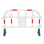 Vestil 64" L x 40" H Reflective HDPE Plastic Handrail Barrier, White