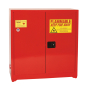 Eagle PI-32 Manual Two Door Combustibles Safety Cabinet, 40 Gallons, Red