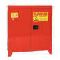 Eagle PI-32LEGS Manual Two Door Combustibles Tower Safety Cabinet with Legs, 40 Gallons, Red