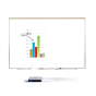 Ghent PRM1-44-4 Proma 4 ft. x 4 ft. Magnetic Projection Whiteboard with Map Rail (projector not included)