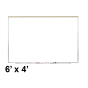 Ghent PRM1-46-4 Proma 6 ft. x 4 ft. Magnetic Projection Whiteboard with Map Rail