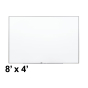 Quartet Fusion 8' x 4' Silver Aluminum Frame Nano-Clean Magnetic Whiteboard