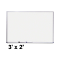 Quartet 3' x 2' Silver Aluminum Frame Melamine Whiteboard