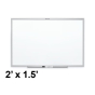 Quartet Classic Series 2 ft. x 1.5 ft. Silver Aluminum Frame Melamine Whiteboard