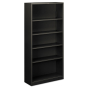 HON Brigade S72ABCS 5-Shelf Metal Bookcase in Charcoal
