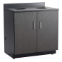 Safco 36" W x 25" D Hospitality Waste Receptacle Base Cabinet (Shown in Black)