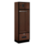 Salsbury 30000 24" Wide Designer Wood Open Access Lockers Shown in Mahogany