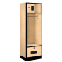 Salsbury 30000 24" Wide Designer Wood Open Access Lockers Shown in Maple