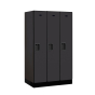 Salsbury 31000 Series 12" Wide Single Tier Designer Wood Lockers 5' High Shown in Black