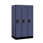 Salsbury 31000 Series 12" Wide Single Tier Designer Wood Lockers 5' High Shown in Blue