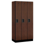 Salsbury 31000 Series 12" Wide Single Tier Designer Wood Lockers 6' High Shown in Mahogany